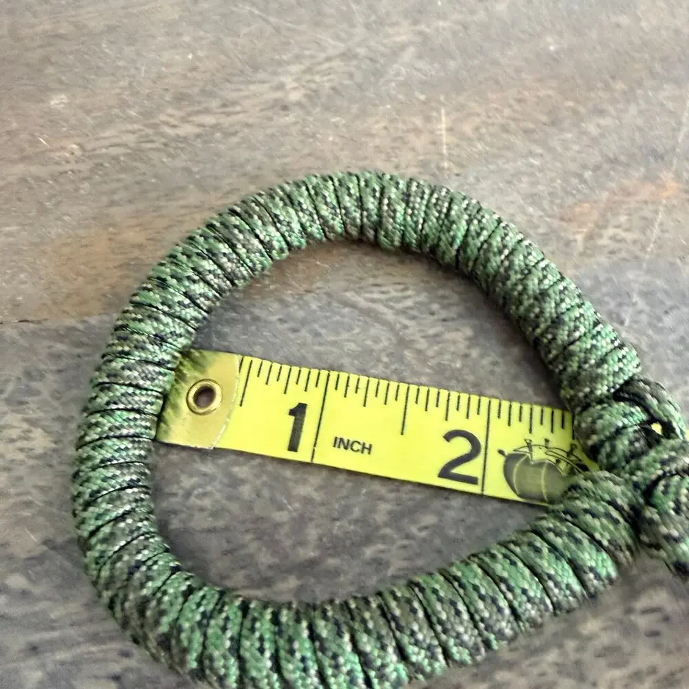 Moss green rope boho bracelet